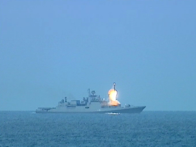 BRAHMOS annihilates target off Goa coast from frigate INS Tarkash