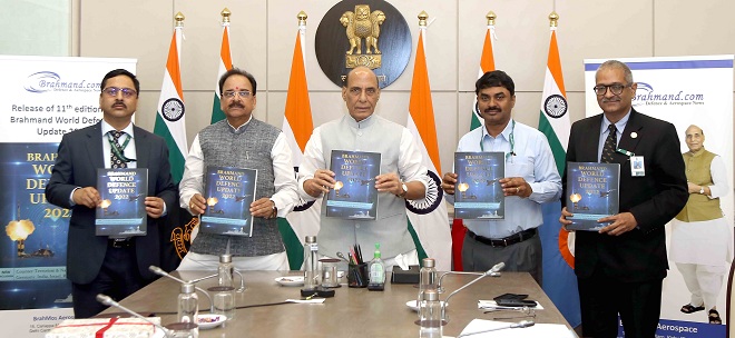 Defence Minister Shri Rajnath Singh releases Brahmand World Defence Update 2022