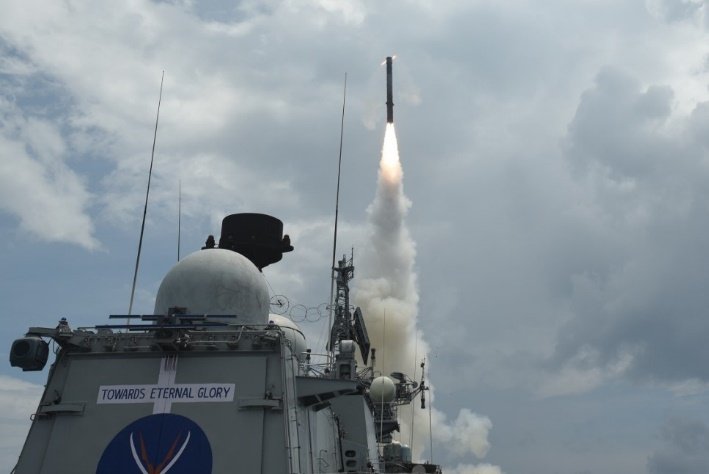 Indian Navy successfully test fires BRAHMOS land attack missile