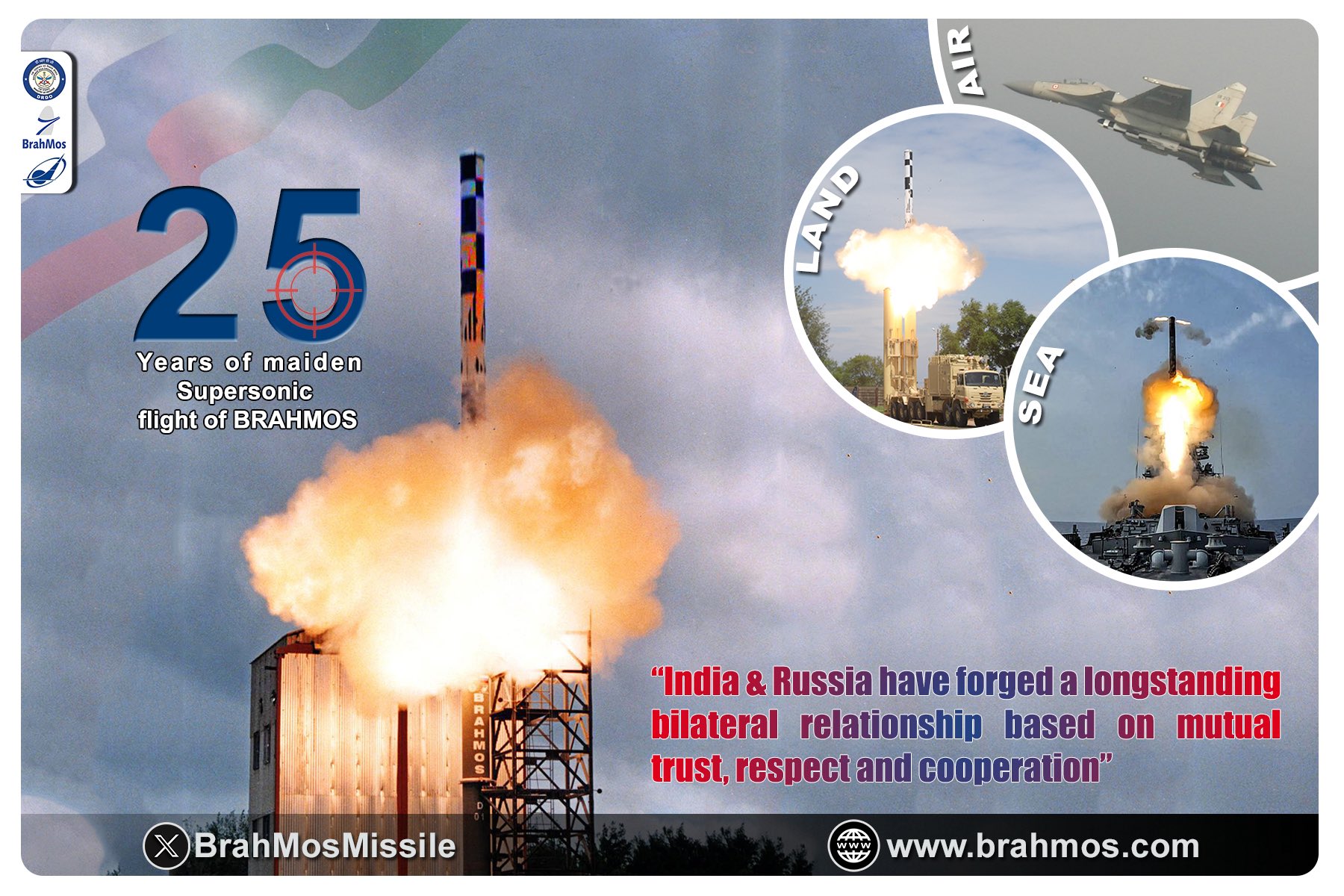 BrahMos Aerospace marks 25 incredible years of maiden supersonic launch